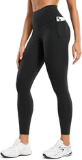 CRZ YOGA Butterluxe Workout Leggings Pockets 25'' - High Waisted Gym Womens Yoga Pants Buttery Soft
