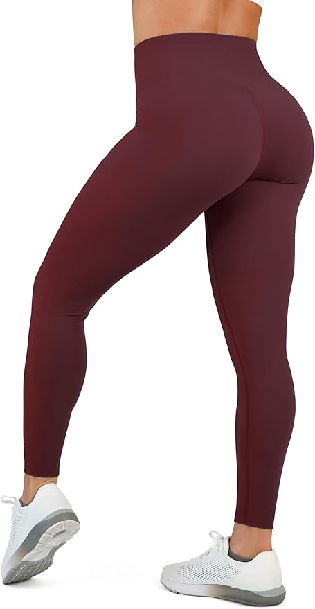 High Waisted Leggings for Women - No Front Seam Tummy Control Yoga Pants for Workout Running No See Through