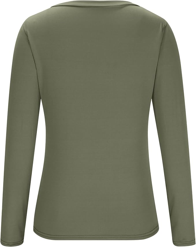 Yoga Tops for Women Long Sleeve Compression Going Out Tops Workout Sets Gym Shirts Cute Cropped V Neck Dance Outfits