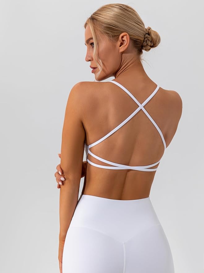 ABOCIW Workout Sets for Women 2 Piece Twist Front Halter Sports Bras High Waist Biker Shorts Exercise Gym Yoga Outfit