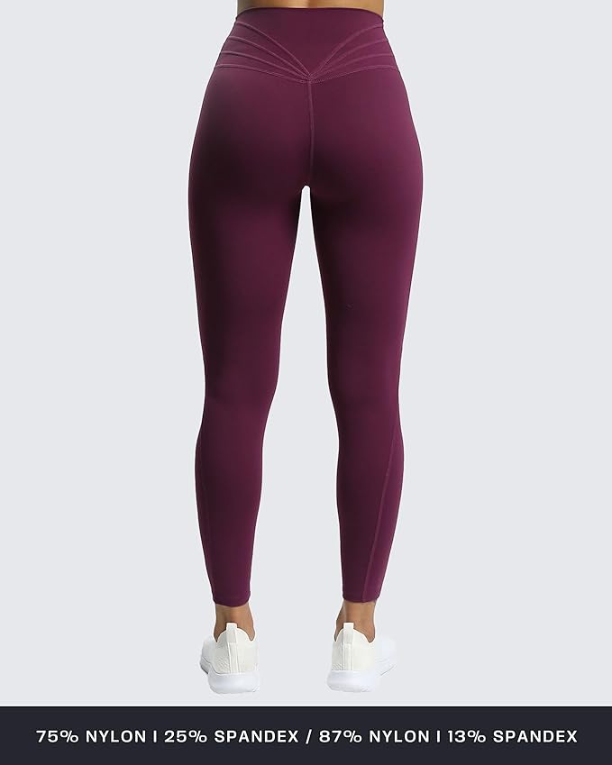 Aoxjox High Waisted Workout Leggings for Women Trinity Yoga Pants 26.5"