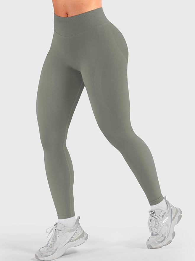 YEOREO Butt Lifting Leggings for Women Seamless Hidden Scrunch Workout Leggings 24" Baderiy Gym Yoga Booty Pants
