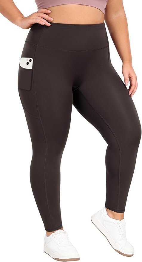 Heathyoga X-6XL Plus Size Leggings for Women with Pockets Tummy Control Plus Size Yoga Pants High Waist Workout Clothes