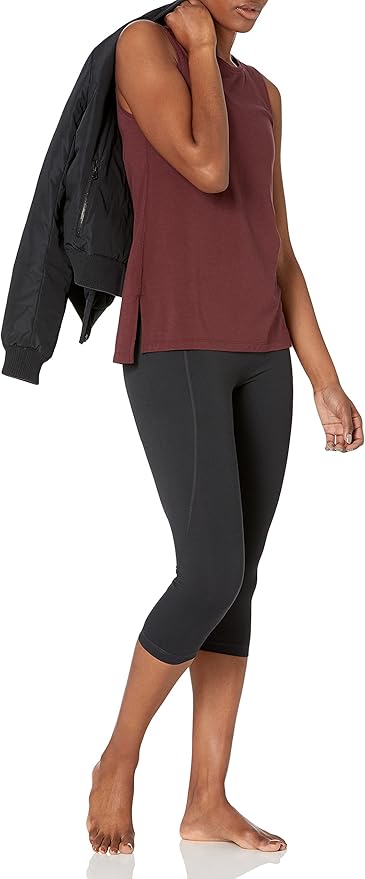 Amazon Essentials Women's Soft Cotton Relaxed-Fit Workout Tank Top (Available in Plus Size)