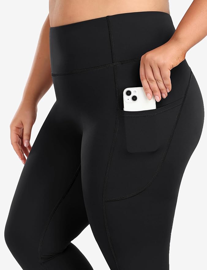 Heathyoga X-6XL Plus Size Leggings for Women with Pockets Tummy Control Plus Size Yoga Pants High Waist Workout Clothes