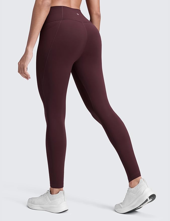 CRZ YOGA Butterluxe Workout Leggings Pockets 28'' - High Waisted Gym Womens Yoga Pants Running Buttery Soft