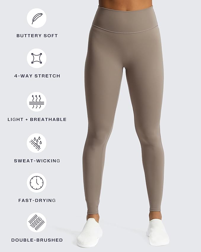 Aoxjox High Waisted Workout Leggings for Women Trinity Yoga Pants 26.5"