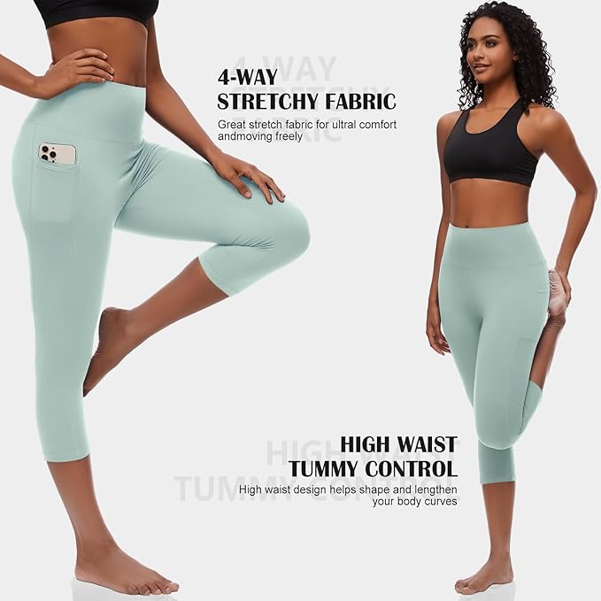FULLSOFT Buttery Soft Leggings for Women - High Waisted Tummy Control No See Through Workout Yoga Cycling Tights Pants