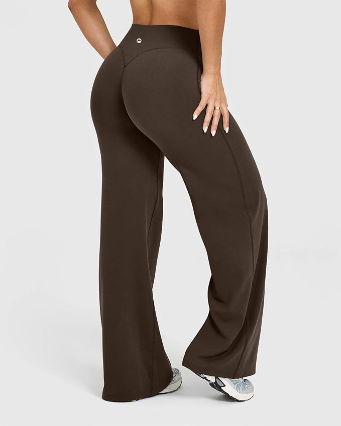 OQQ Yoga Pants Women High Waist Stretch Casual Soft Straight Leg Bottoms
