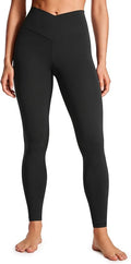 CRZ YOGA Butterluxe Crossover Waist Leggings 28" - Criss Cross Full Length Workout Athletic Womens Yoga Pants