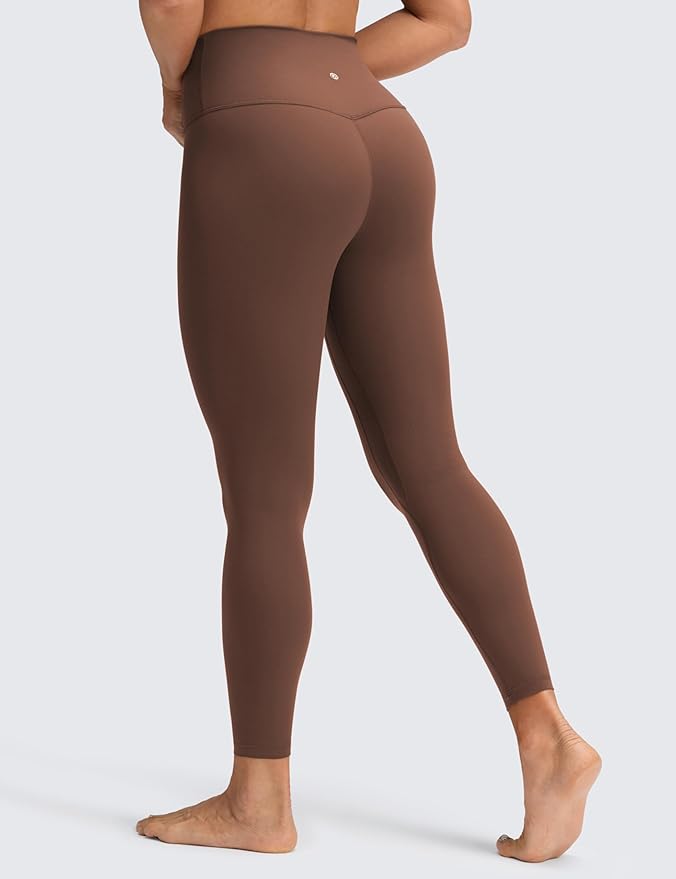 CRZ YOGA Brushed Naked Feeling Workout Leggings 25" - High Waisted Gym Compression Tummy Control Womens Yoga Pants
