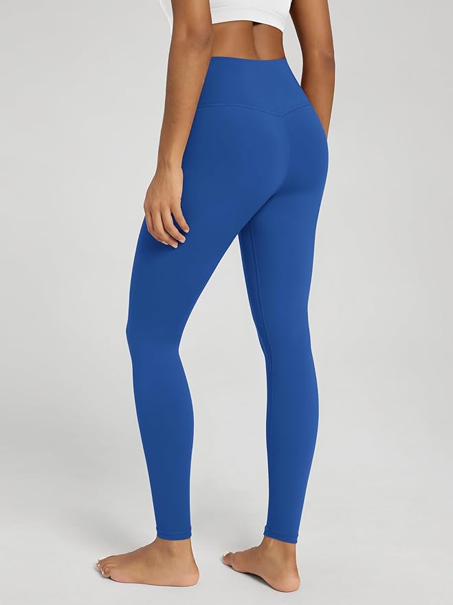 ODODOS Women's Cross Waist Yoga Leggings with Inner Pocket, 23"/25"/28" Gathered Crossover Workout Yoga Pants