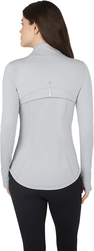90 Degree By Reflex Full Zip Running Track Jacket Lightweight Athletic Slim Fit Jacket with Thumbholes