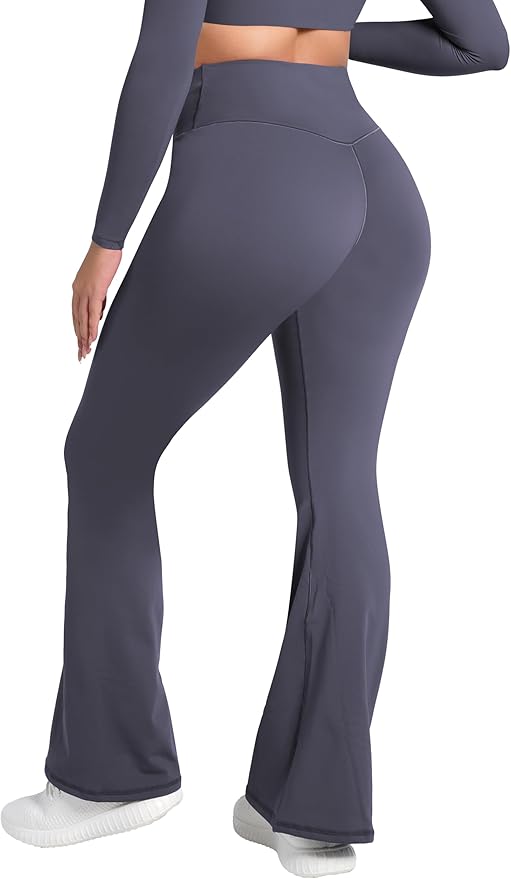 Sunzel Flare Leggings, Crossover Yoga Pants with Tummy Control, High-Waisted and Wide Leg