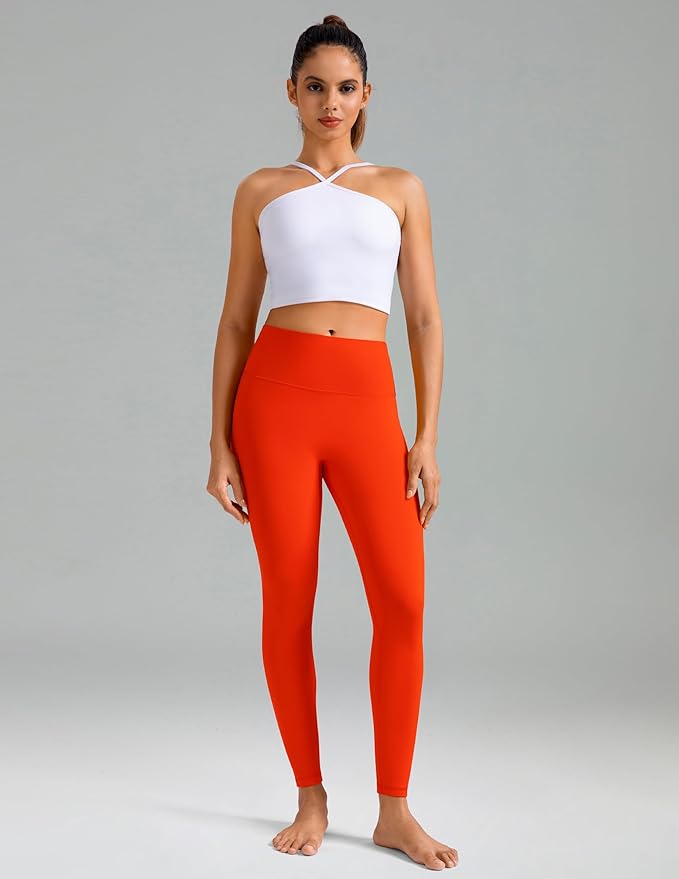 Colorfulkoala Dreamlux No Front Seam Leggings for Women 25"/28" Inseam, High Waisted Buttery Soft Yoga Pants