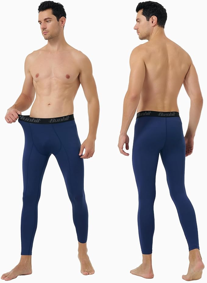 Runhit Men’s Compression Pants Running Tights Workout Leggings Athletic Base Layer Pants for Sports Yoga Basketball