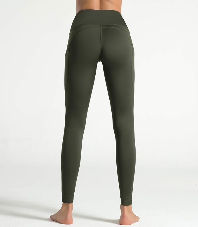 Dragon Fit High Waist Yoga Leggings with 3 Pockets,Tummy Control Workout Running 4 Way Stretch Yoga Pants