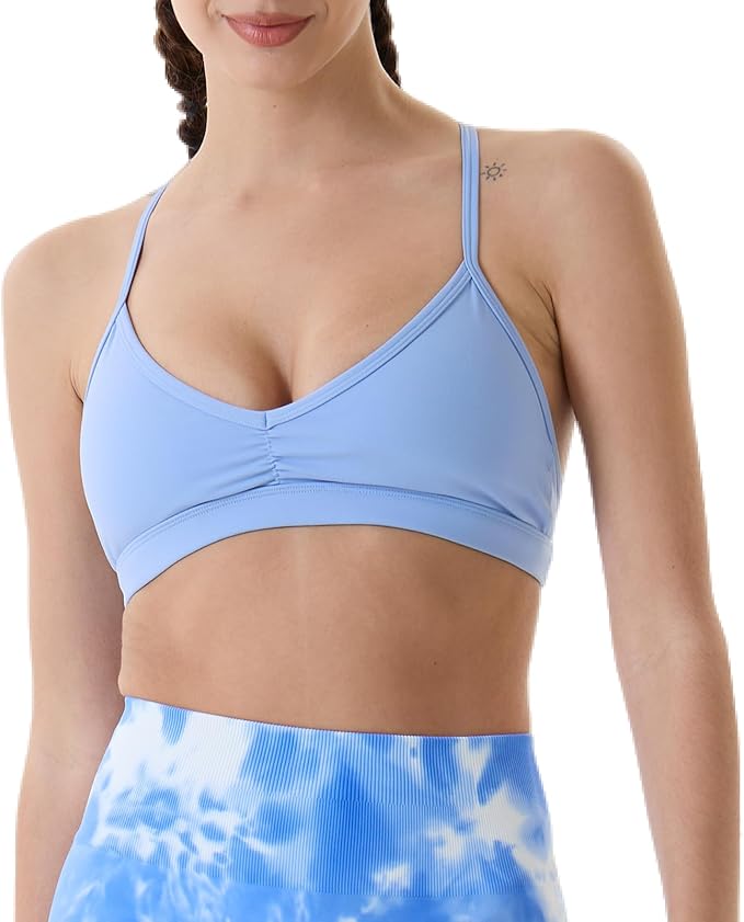 AUROLA Mercury Workout Sports Bras Women Athletic Removable Padded Backless Strapy Minimal Crop Top
