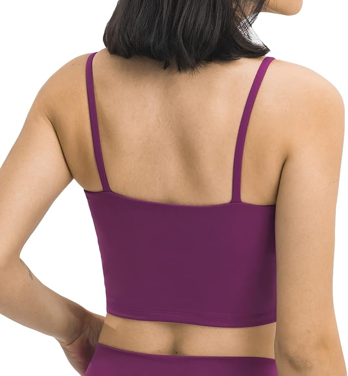 Lemedy Women Padded Sports Bra Fitness Workout Running Shirts Yoga Tank Top