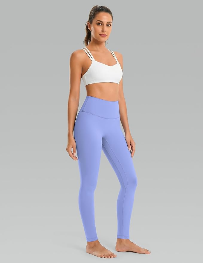 Colorfulkoala Dreamlux No Front Seam Leggings for Women 25"/28" Inseam, High Waisted Buttery Soft Yoga Pants