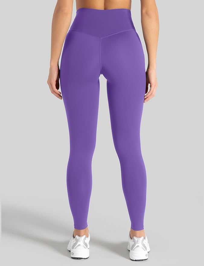 Unthewe Naked-Feel No Front Seam Leggings for Women - High Waisted Buttery Soft Workout Yoga Pants 25"