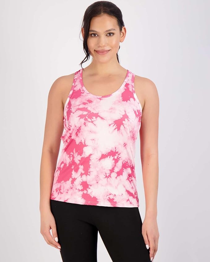 Real Essentials 5 Pack: Women's Racerback Tank Top Dry-Fit Athletic Performance Yoga Activewear (Available in Plus Size)