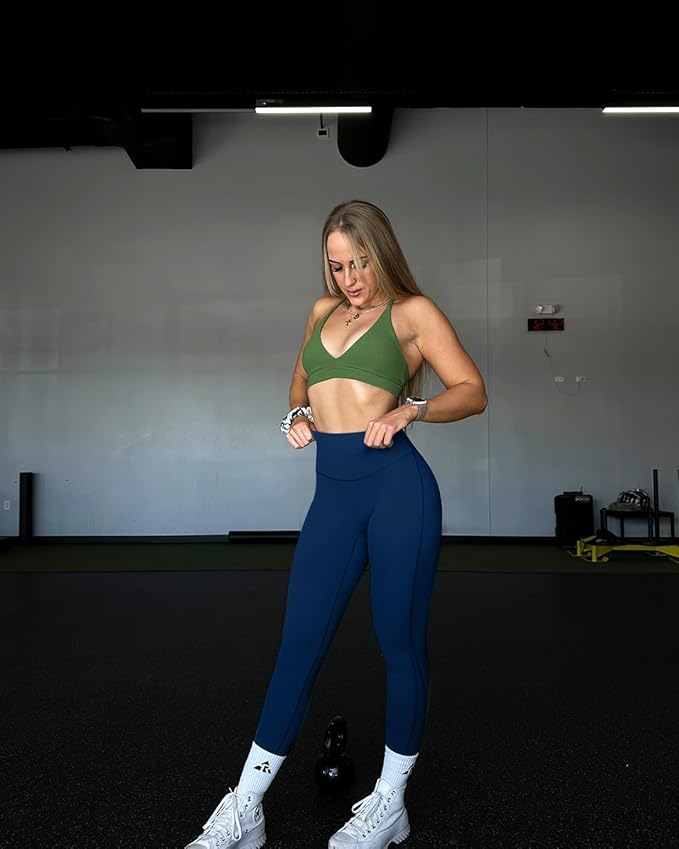 Unthewe Naked-Feel No Front Seam Leggings for Women - High Waisted Buttery Soft Workout Yoga Pants 25"