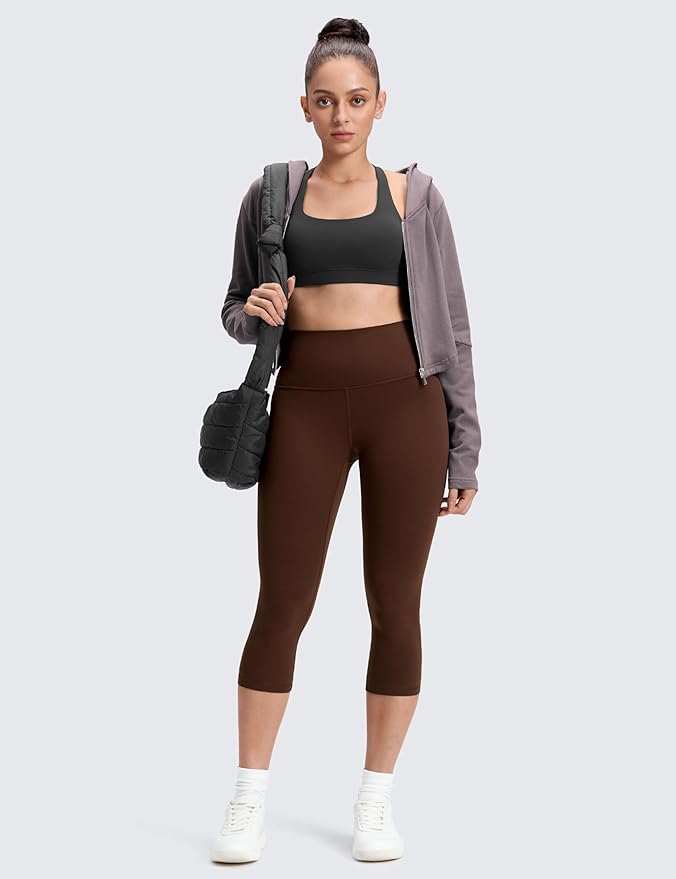 CRZ YOGA Butterluxe Yoga Capris Leggings 19'' - High Waisted Workout Buttery Soft Athletic Lounge Womens Crop Pants