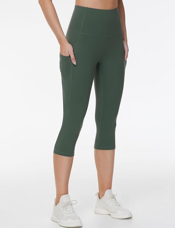 Dragon Fit High Waist Yoga Leggings with 3 Pockets,Tummy Control Workout Running 4 Way Stretch Yoga Pants
