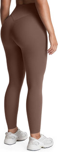 Aoxjox High Waisted Workout Leggings for Women Tummy Control Buttery Soft Yoga Metamorph Deep V Pants 26"