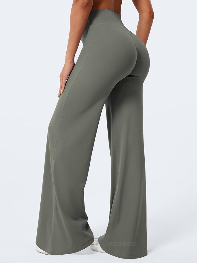 YEOREO Workout Leggings Womens No Front Seam Straight Leggings 29"/ 31.5"/ 33"/ 35" High Waist Buttery Eddiy Gym Yoga Pants