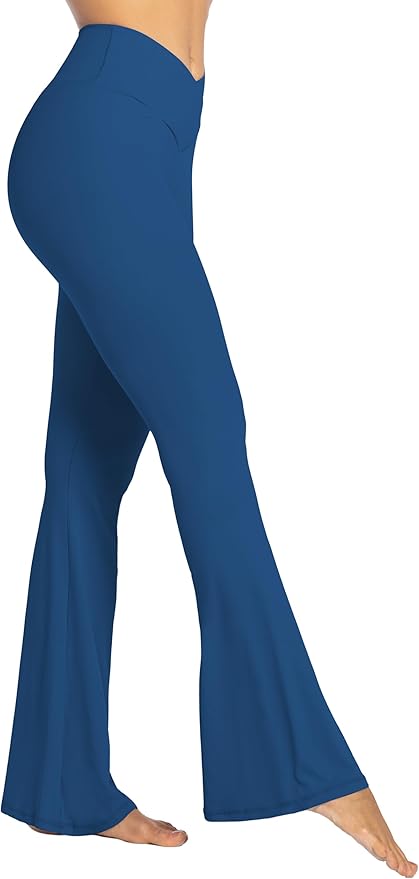 Sunzel Flare Leggings, Crossover Yoga Pants with Tummy Control, High-Waisted and Wide Leg