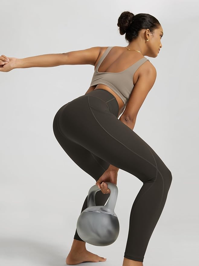 ODODOS Women's High Waisted Yoga Leggings with Pockets, Tummy Control Non See Through Workout Athletic Running Yoga Pants