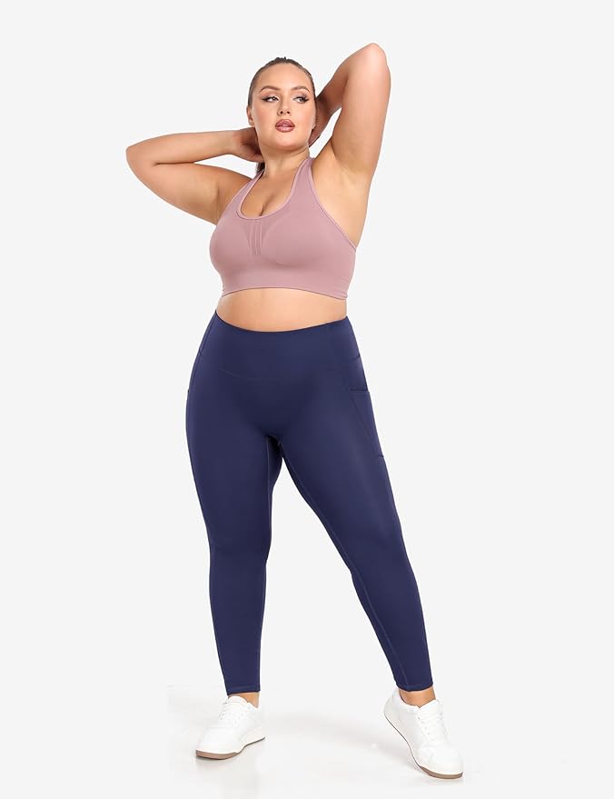 Heathyoga X-6XL Plus Size Leggings for Women with Pockets Tummy Control Plus Size Yoga Pants High Waist Workout Clothes