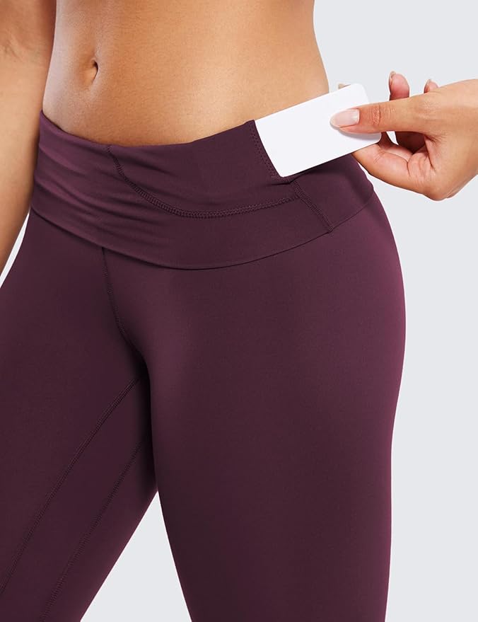 CRZ YOGA Butterluxe Super High Waist Leggings 28" - Full Length Buttery Soft Womens Yoga Pants Over Belly