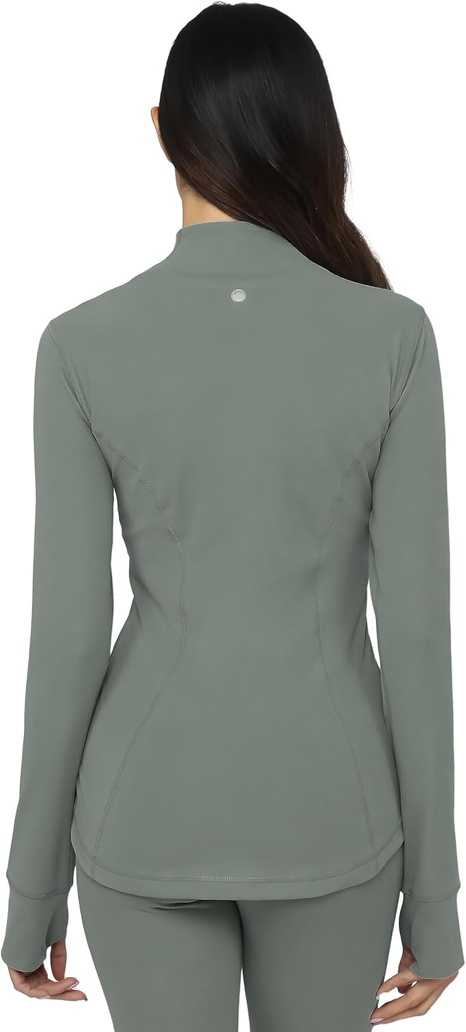 Yogalicious Womens Ultra Soft Lightweight Full Zip Yoga Jacket with Pockets