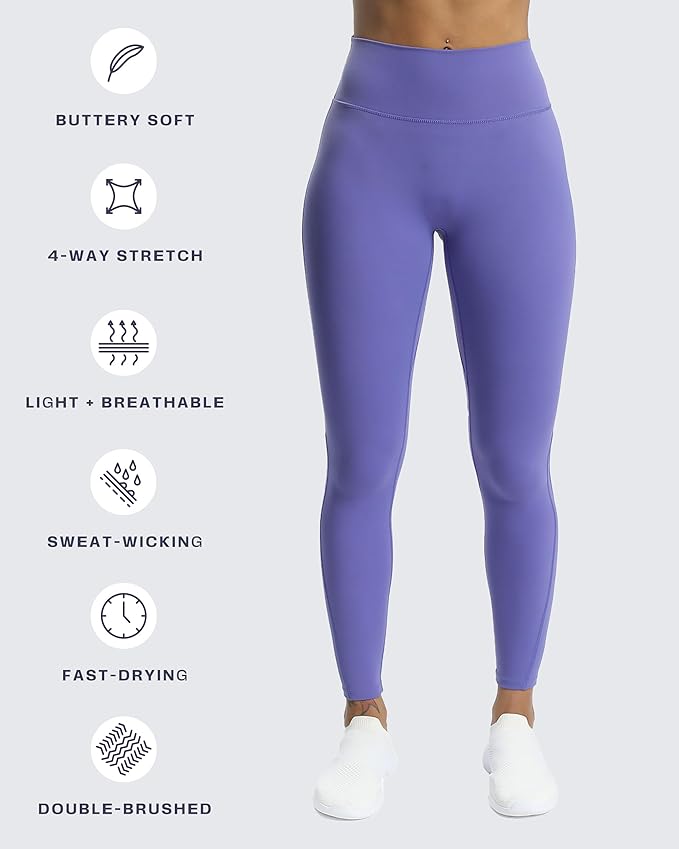Aoxjox High Waisted Workout Leggings for Women Trinity Yoga Pants 26.5"