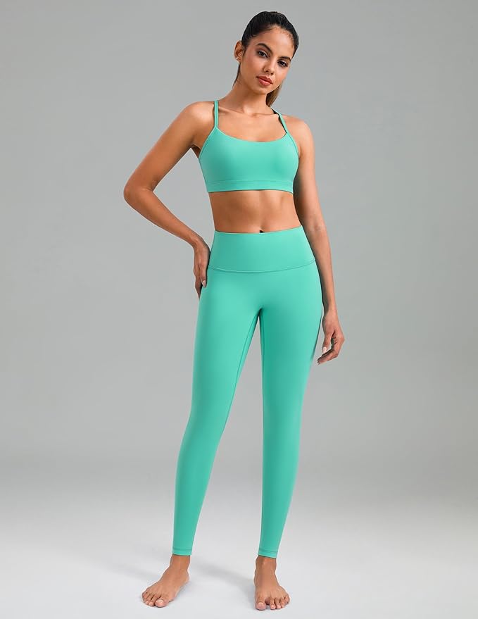 Colorfulkoala Dreamlux No Front Seam Leggings for Women 25"/28" Inseam, High Waisted Buttery Soft Yoga Pants