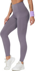 THE GYM PEOPLE Thick High Waist Yoga Pants with Pockets, Tummy Control Workout Running Yoga Leggings for Women