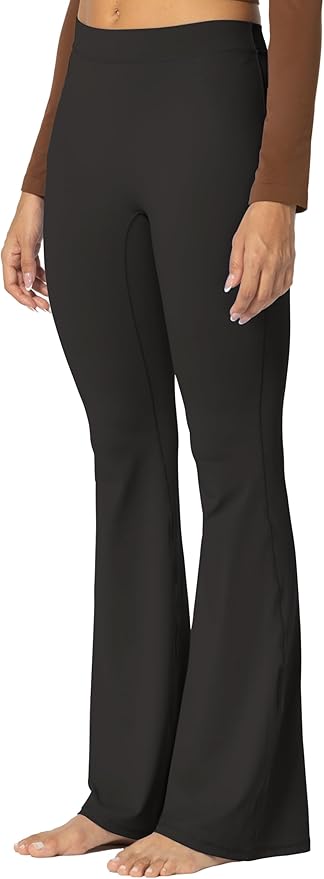 Sunzel Flare Leggings, Crossover Yoga Pants with Tummy Control, High-Waisted and Wide Leg
