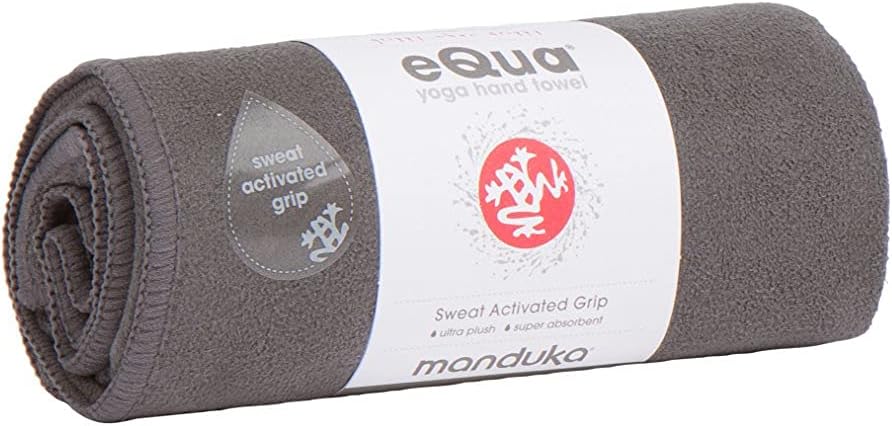 Manduka eQua Hand Towels - 16", Rapid Moisture Activated Grip, Quick Drying, Soft Microfiber, Machine Washable, 16 x 26.5 inches