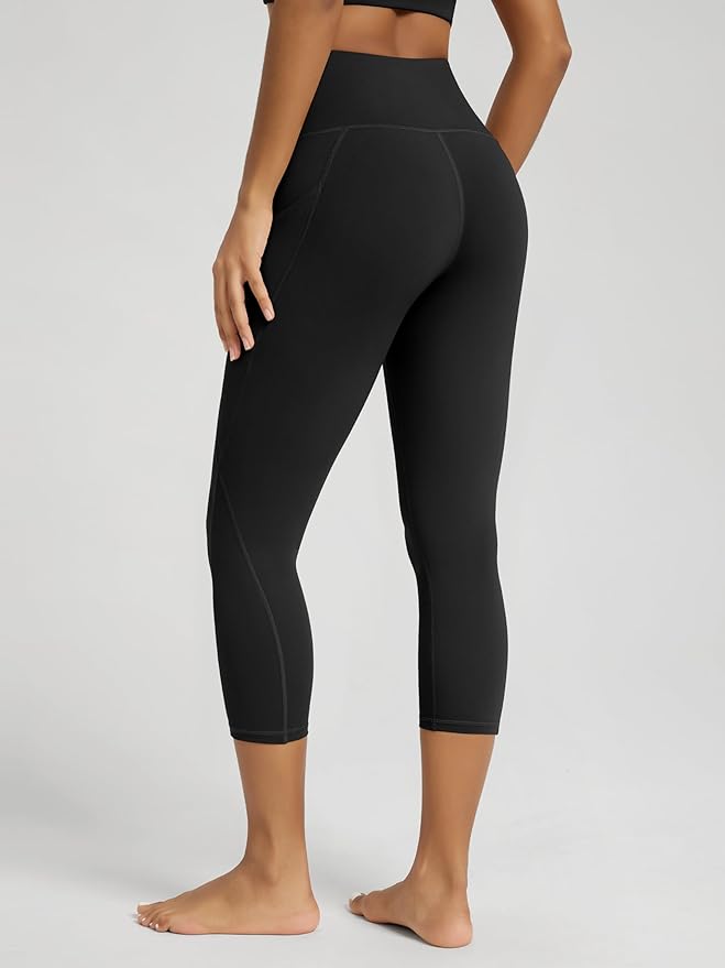 ODODOS Women's High Waisted Yoga Leggings with Pockets, Tummy Control Non See Through Workout Athletic Running Yoga Pants