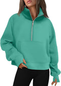 AUTOMET Womens Sweatshirts Half Zip Cropped Pullover Fleece Quarter Zipper Hoodies 2026 Fall Fashion Outfits Clothes