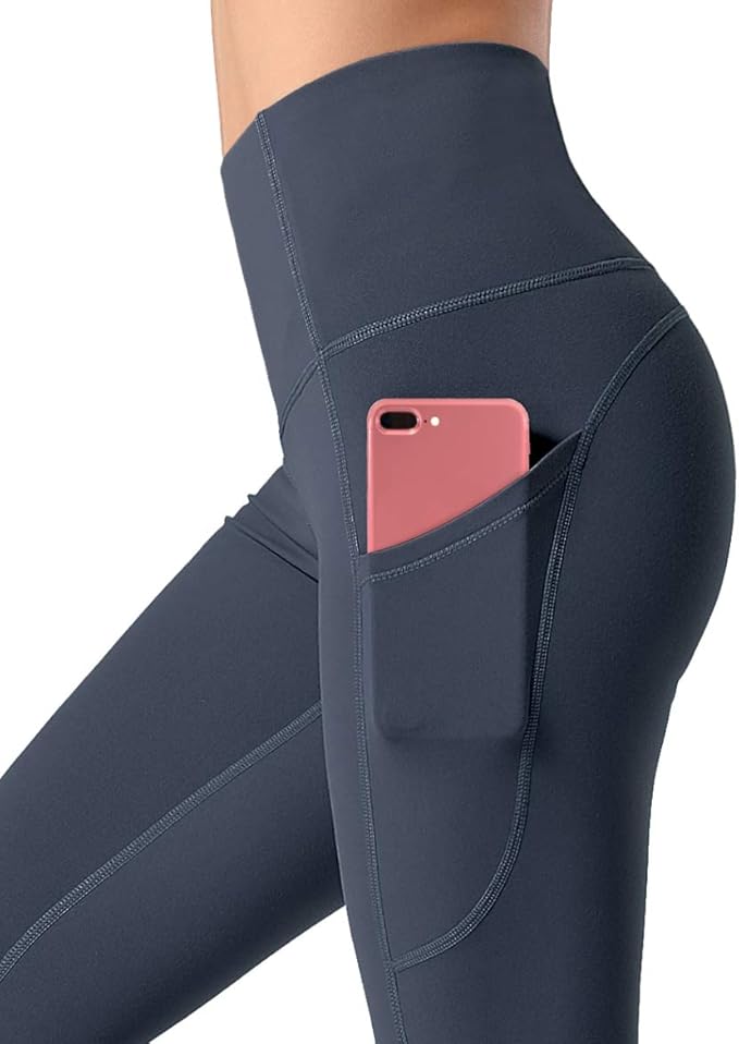 Dragon Fit High Waist Yoga Leggings with 3 Pockets,Tummy Control Workout Running 4 Way Stretch Yoga Pants