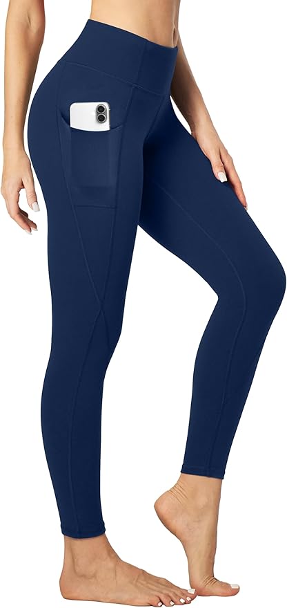Heathyoga Leggings with Pockets for Women Tummy Control High Waisted Yoga Pants Women Compression Workout Leggings