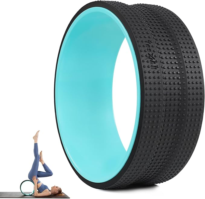 Yes4All Yoga Wheel Roller, 500 lb Capacity Back Cracker Roller for Comfort HIPS & Neck, Available in 6”/10”/12” Sizes