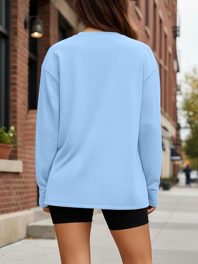 Trendy Queen Womens Spring Tops Oversized Long Sleeve T Shirts 2026 Basic Tee Fall Casual Workout Y2K Clothes