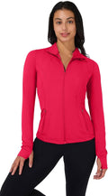 90 Degree By Reflex Full Zip Running Track Jacket Lightweight Athletic Slim Fit Jacket with Thumbholes