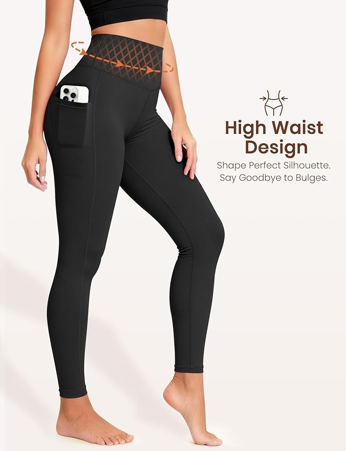 Laite Hebe Leggings for Women - High Waisted Full Length Buttery Soft Yoga Pants for Workout Athletic Daily