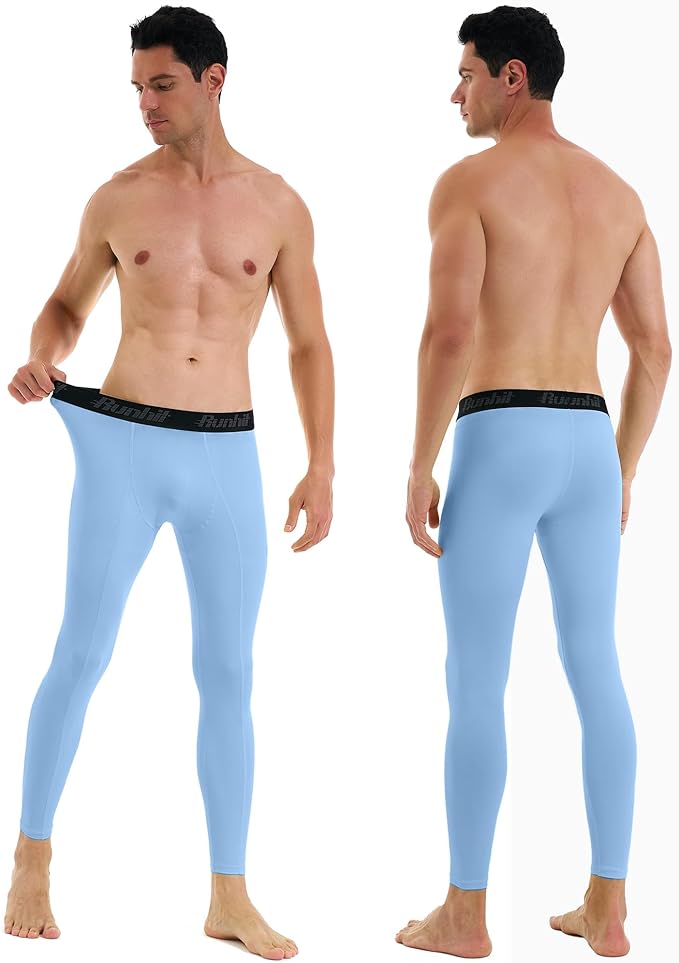 Runhit Men’s Compression Pants Running Tights Workout Leggings Athletic Base Layer Pants for Sports Yoga Basketball